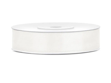 Satin Ribbon, light cream, 12mm/25m